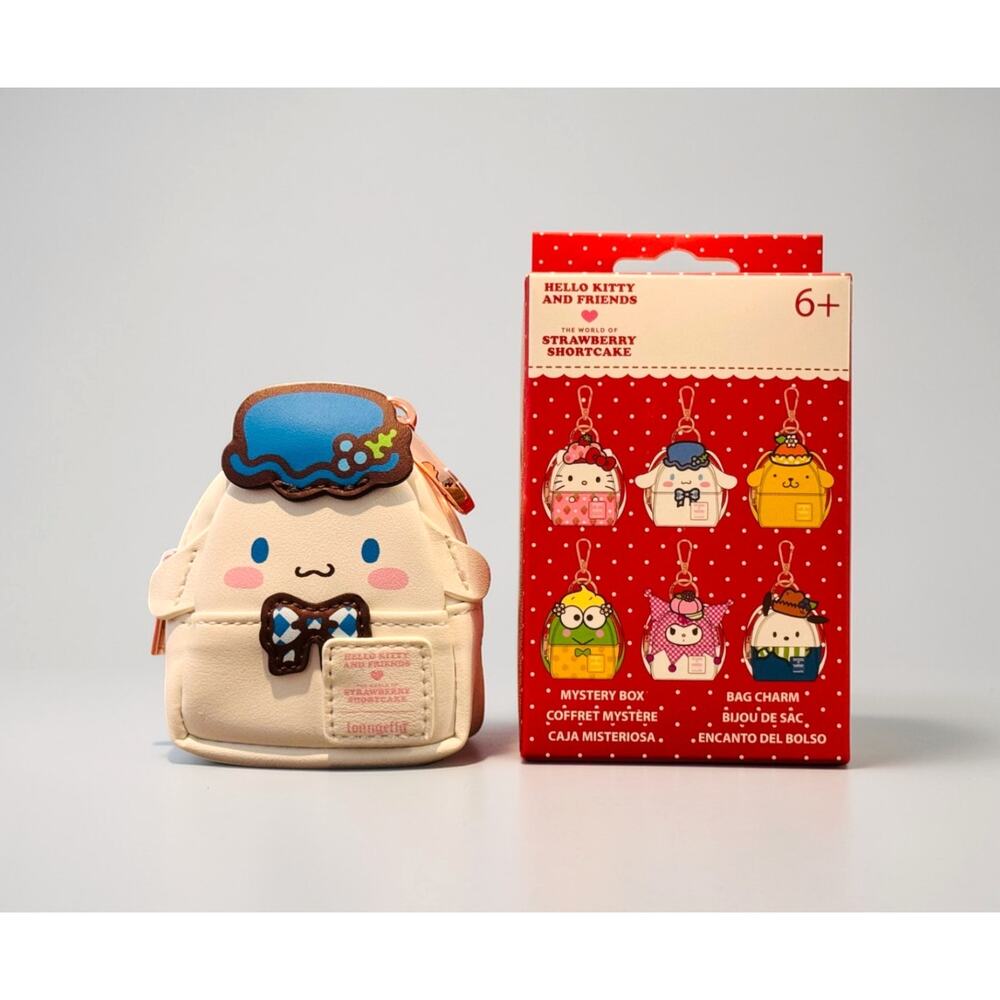 Loungefly Hello Kitty x Strawberry Shortcake Cinnamoroll Mini Backpack Keychain